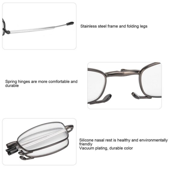 +2.00 MicroVision Folding Reading Glasses - Picture 1 of 14